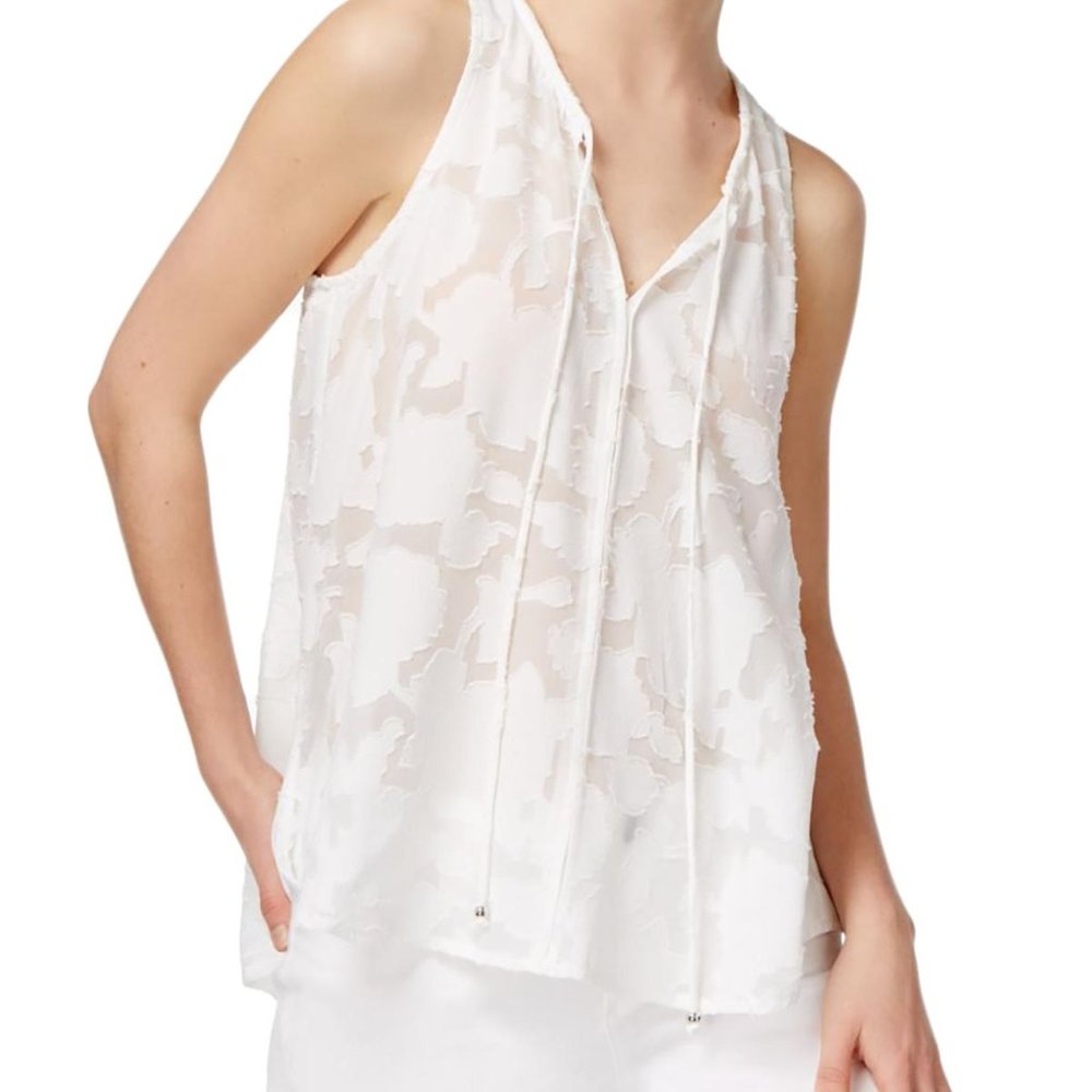 Rachel Roy Womens Gypsy Mesh Chiffon Hi Low Top